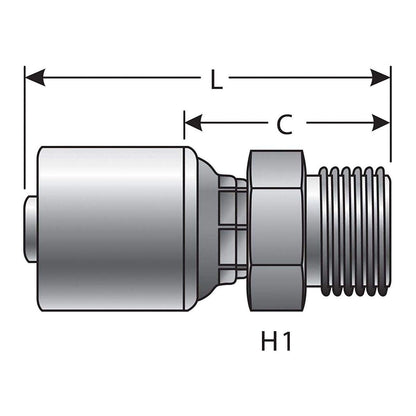 Gates G25715-0408 HYDRAULIC COUPLING-MEGACRIMP