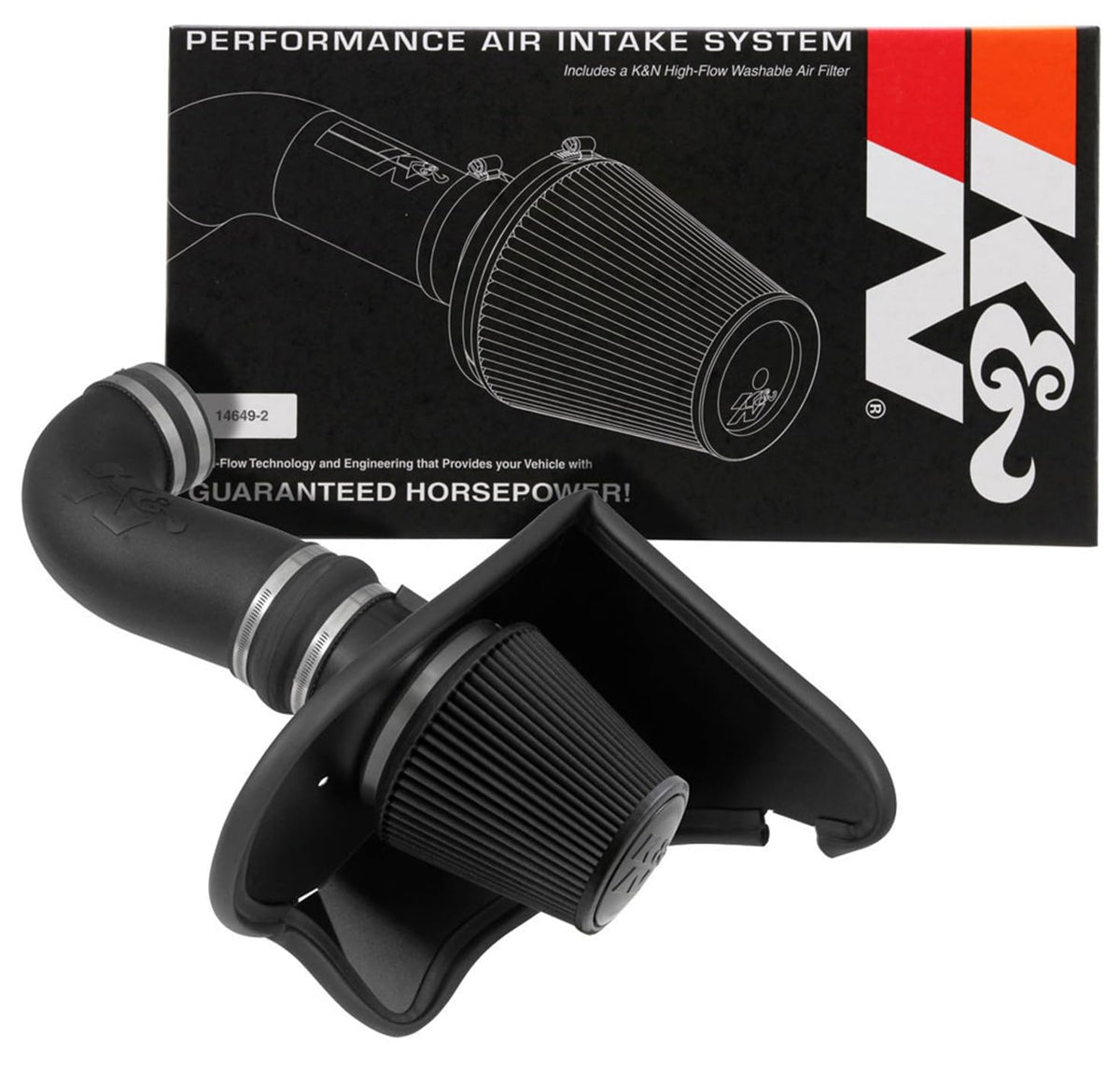 K&N 30-3092 Cold Air Intake System: Dry-Flow Air Filter