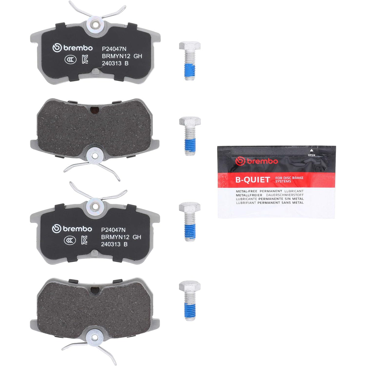 BREMBO P24047N Brembo P24047N Premium Ceramic Rear Disc Brake Pad Set FORD/FORD AUSTRALIA OE# 1075565