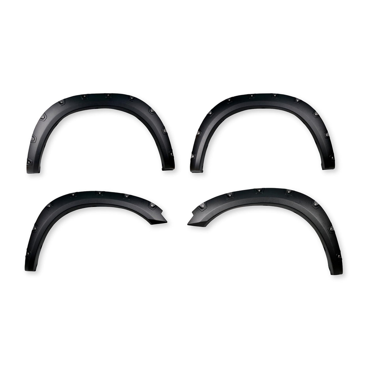 TRAILFX TFD3002T TrailFX Fender Flares for Ram 1500 2011-2018 Pocket Style Black Textured Paintable Polypropylene Set of 4 with Stainless and Black Steel Rivets TrailFX TFD3002T