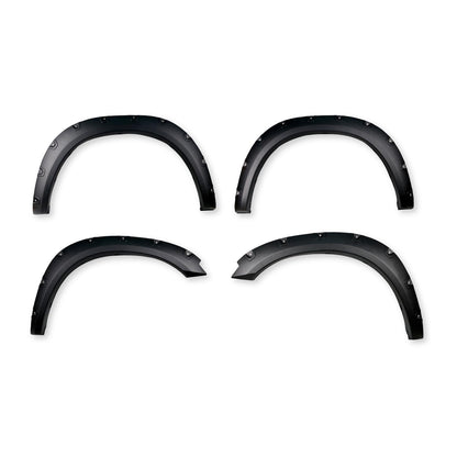 TRAILFX TFD3002T TrailFX Fender Flares for Ram 1500 2011-2018 Pocket Style Black Textured Paintable Polypropylene Set of 4 with Stainless and Black Steel Rivets TrailFX TFD3002T