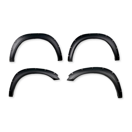 TRAILFX TFD3002T TrailFX Fender Flares for Ram 1500 2011-2018 Pocket Style Black Textured Paintable Polypropylene Set of 4 with Stainless and Black Steel Rivets TrailFX TFD3002T