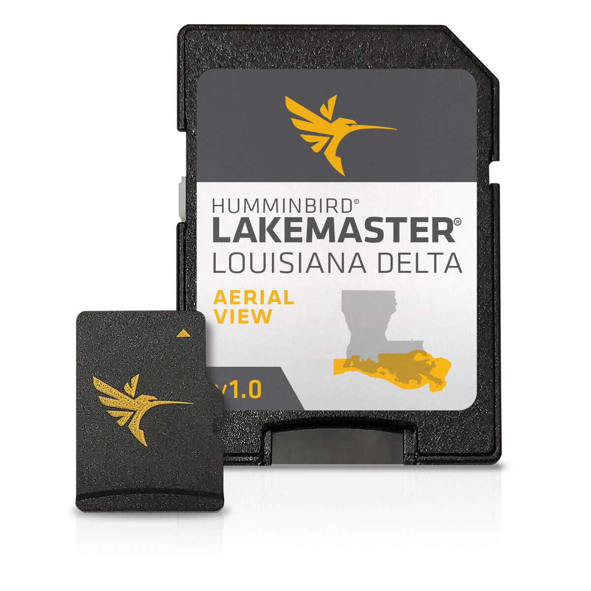 Humminbird 600050-1 Humminbird LakeMaster Louisiana Delta Aerial View V1 (Legacy) Map SD Card for Fish Finders