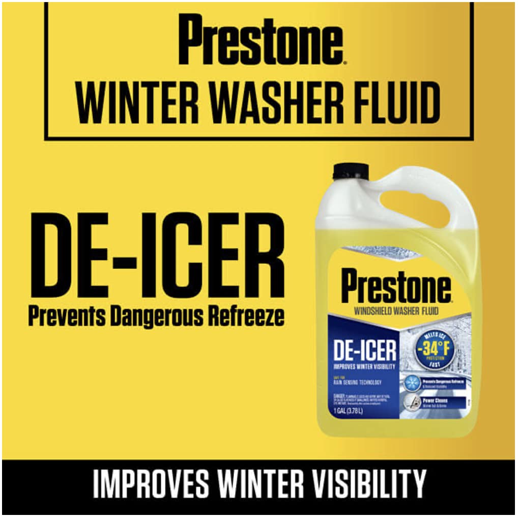 PRESTONE AS253 Prestone AS250 De-Icer / Winter Windshield Washer Fluid, 1 Gallon
