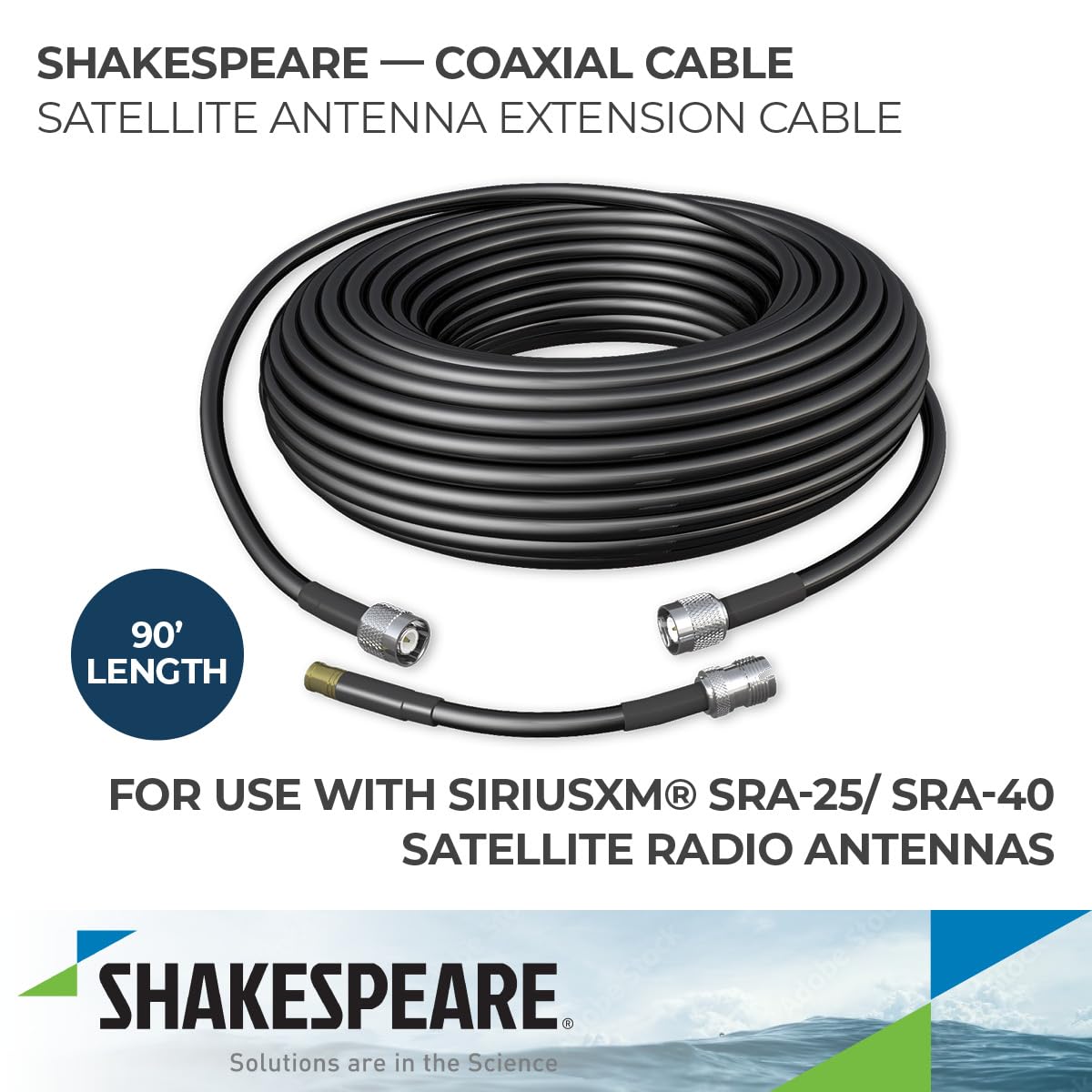 SHAKESPEARE SRC-90 Shakespeare SRC-90 REPLACEMENT CABLE FOR SRA-25/40 90'