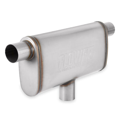 FLOWMASTER 72206 Flowmaster 72206 FlowFX Muffler 2.5 Inlet/Outlet - Oval Body - Transverse - Moderate Sound 409 Stainless Steel