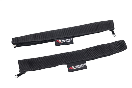 RUGGED RIDGE 12103.02 Rugged Ridge Door Limiting Straps for Jeep Wrangler/Gladiator | Nylon, Black | 12103.02 | Fits 2018-2025 Jeep Wrangler JL/JLU; 2020-2025 Jeep Gladiator JT - Front; 2007-2018 Wrangler JKU - Rear