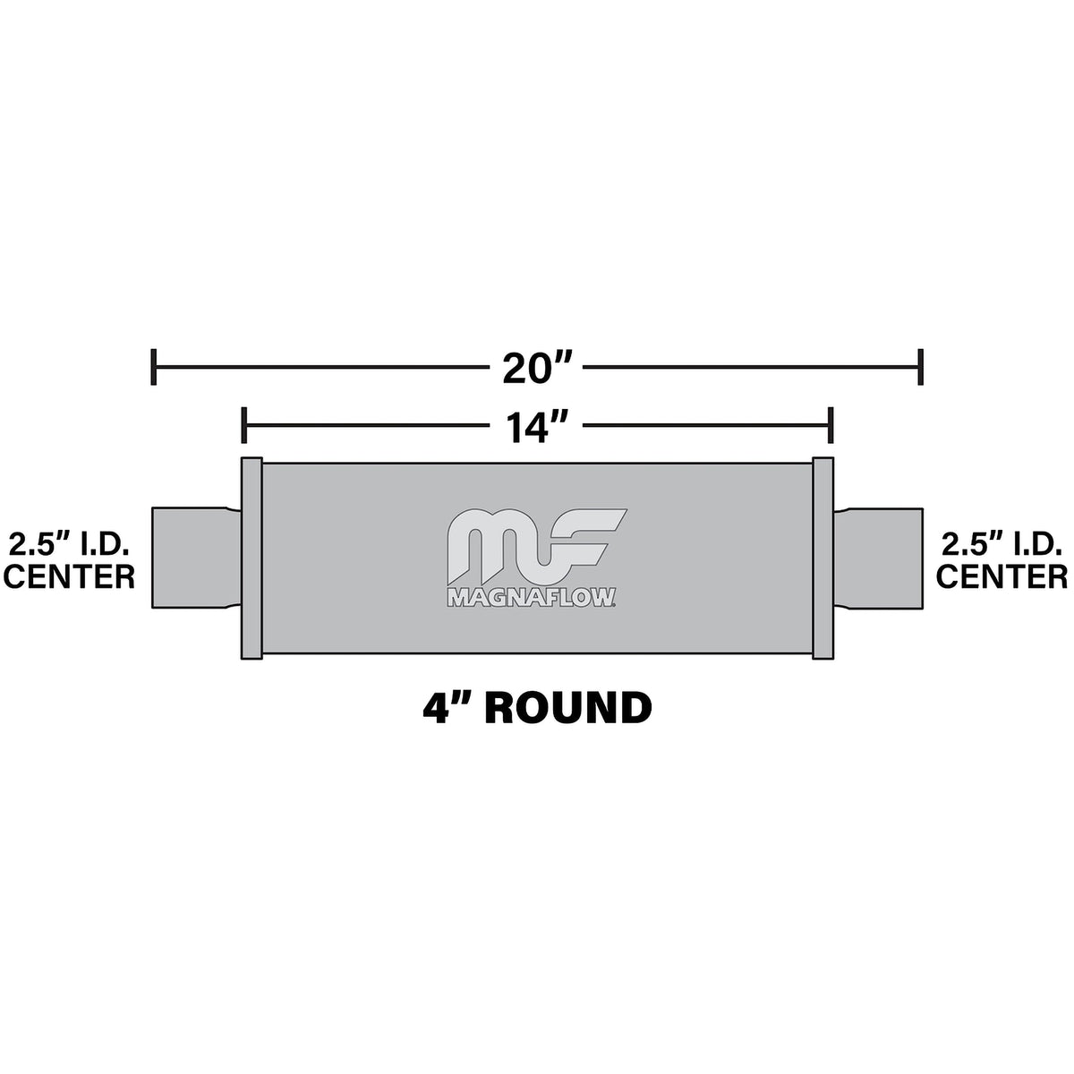 MAGNAFLOW 10416 MagnaFlow Performance Exhaust Muffler 10416