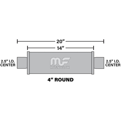 MAGNAFLOW 10416 MagnaFlow Performance Exhaust Muffler 10416