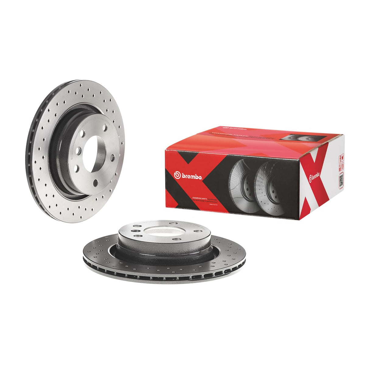 BREMBO 0977021XC02 Brembo 09.7702.1X Xtra UV Coated vented drilled Rear Brake Rotor BMW/BMW (BRILLIANCE) OE# 34216855154