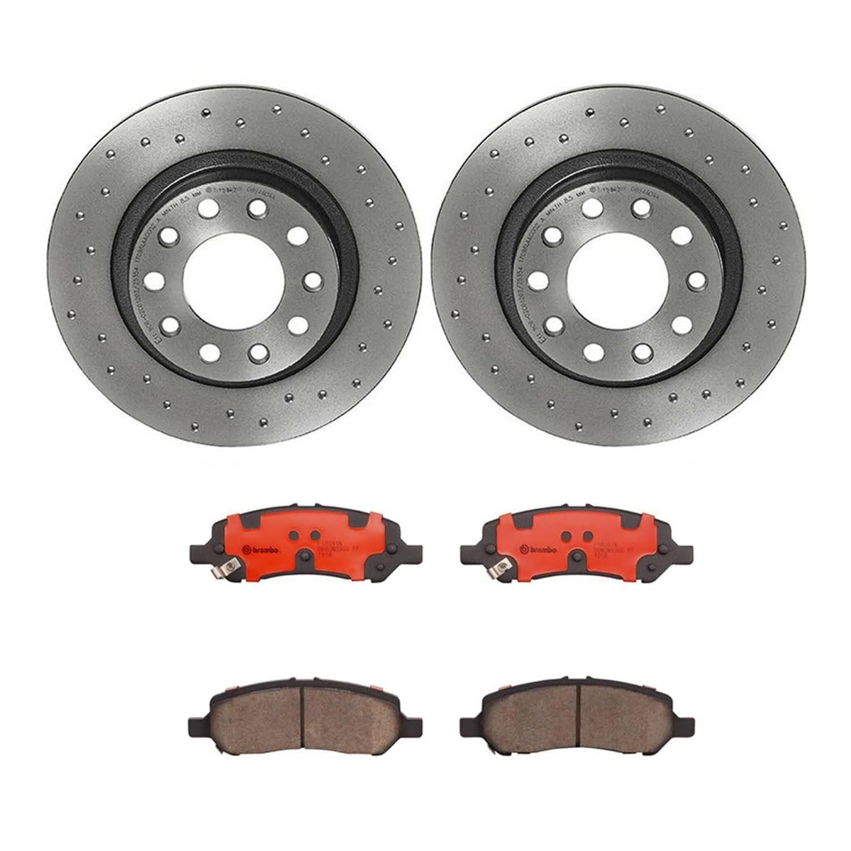 BREMBO KTX0141 Brembo KT Series Premium Brake Kit (KTX0114) for Ford Focus 2000-2004 | High-Performance Brake Pads & Rotors | Direct OE Replacement