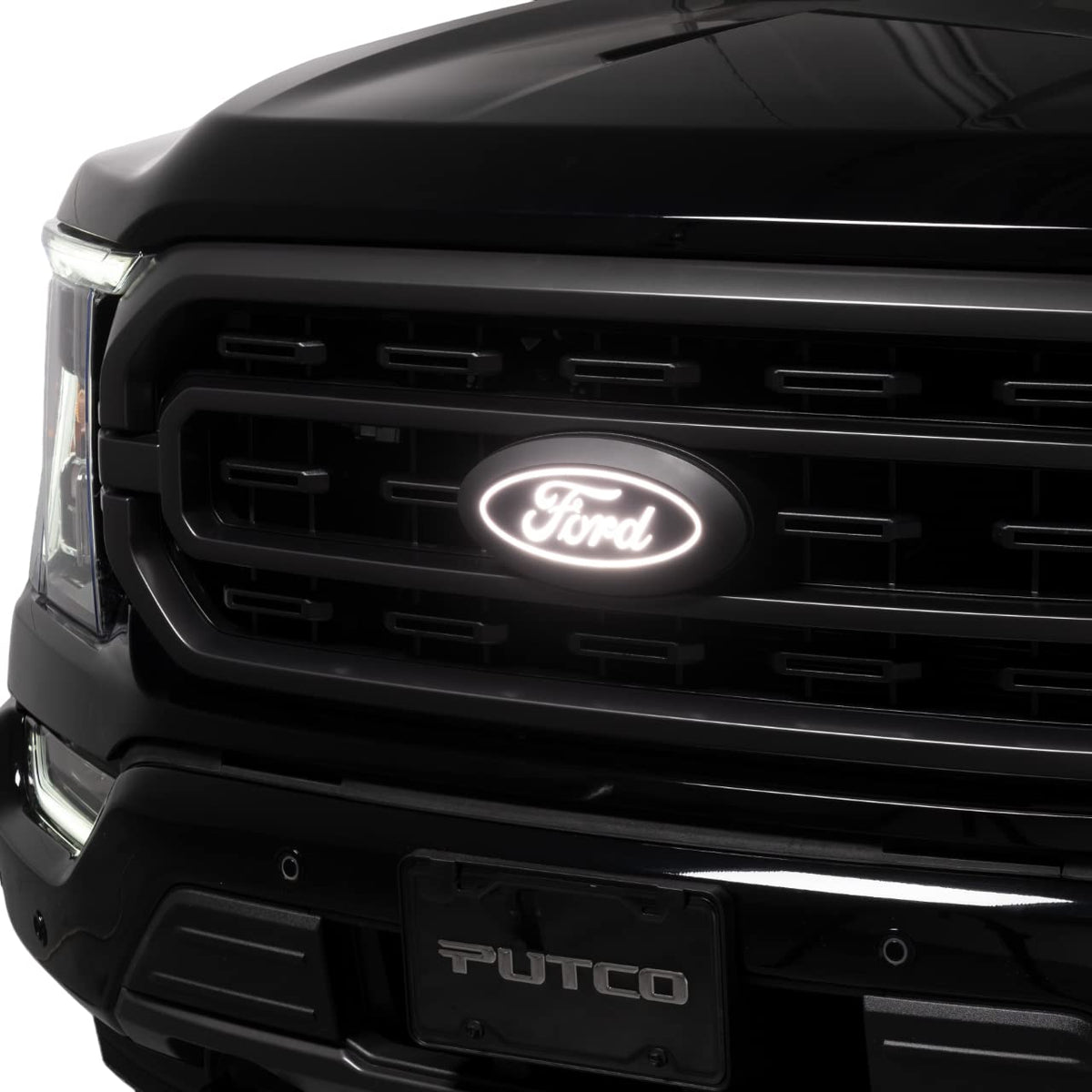 PUTCO 92606 Putco Luminix White Oval LED Emblem - Fits Ford F150 2023 w/Camera and w/o Spray Washer