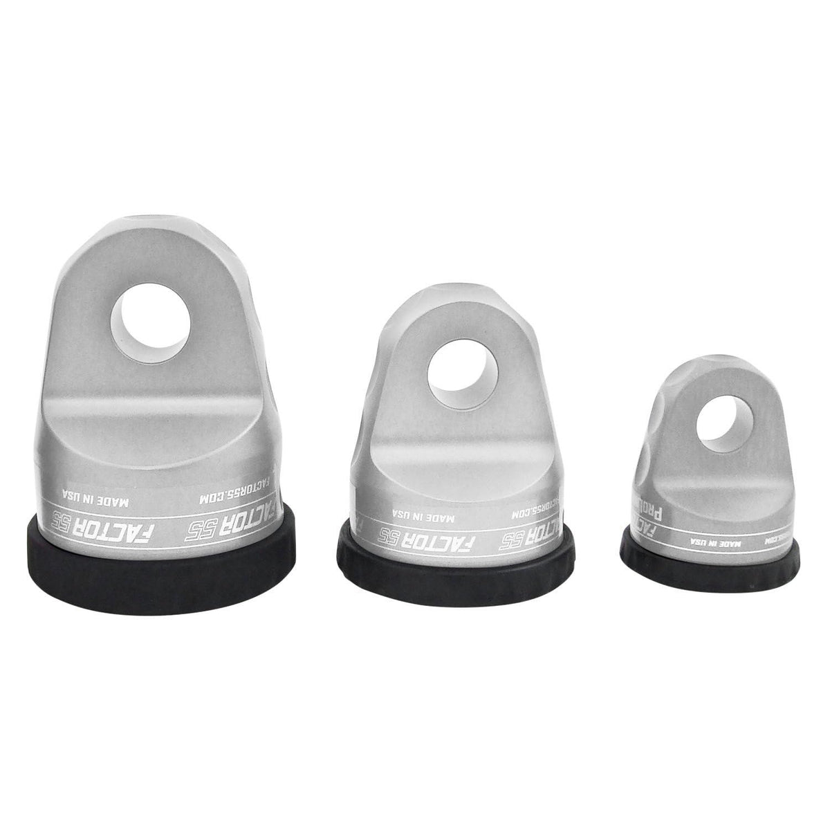 FACTOR 55 00210-05 Factor 55 ProLink Winch Shackle Mount for Large Overland and Military-Style Vehicles, Fits Lines Up to 1/2" Diameter - Silver