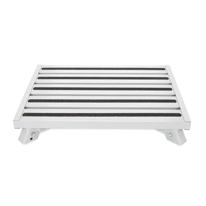 CAMCO 43677 Camco 43677 Fixed Height 19" x 14.5" Aluminum Platform Foldable Step Stool with Non-Slip Secure Rubber Feet and 1000 Pound Capacity