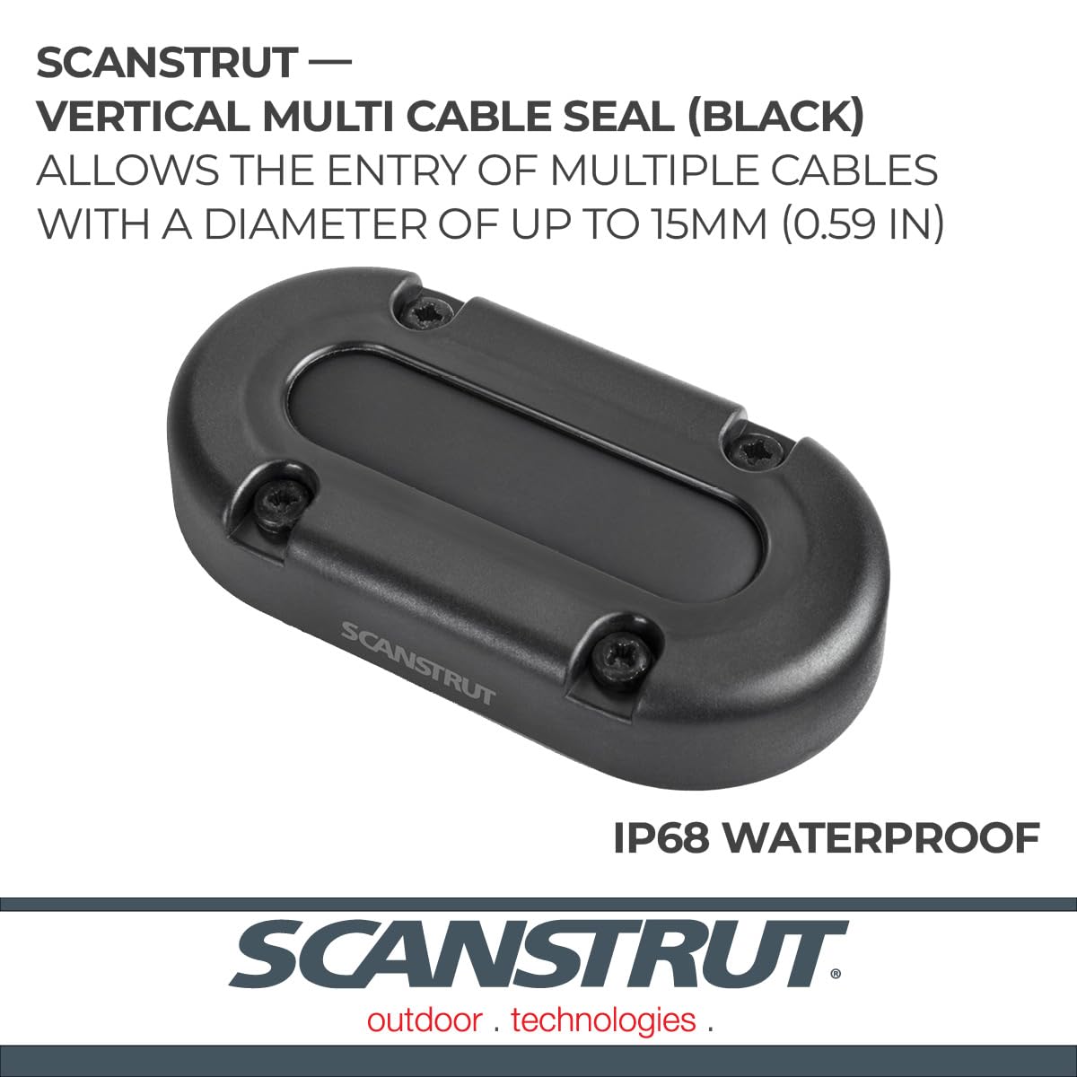SCANSTRUT DS-MULTI-P-BLK Scanstrut DS-Multi-P-BLK Multi Cable Seal for Cables up to 15mm - Black