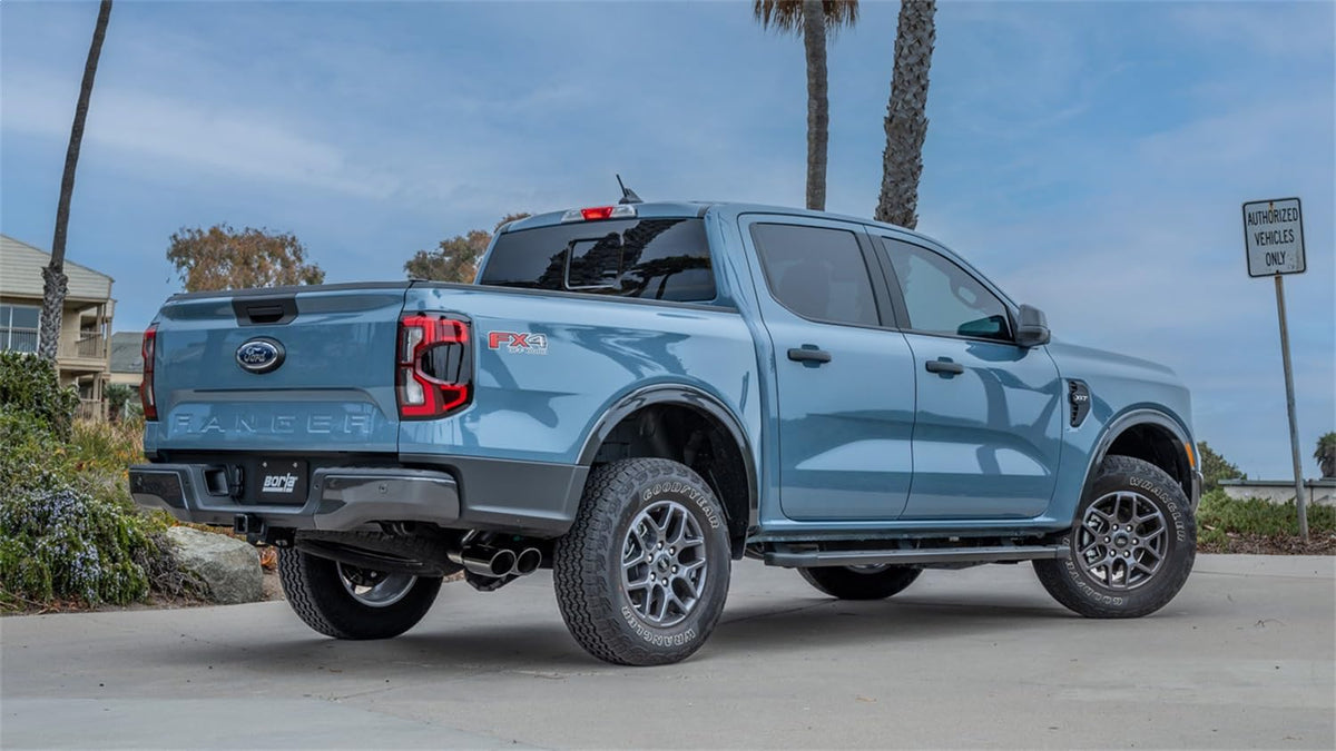 BORLA 140971BC Borla 24-25 Ford Ranger XLT Side Exit S-type Exhaust w/ Black Chrome Tips