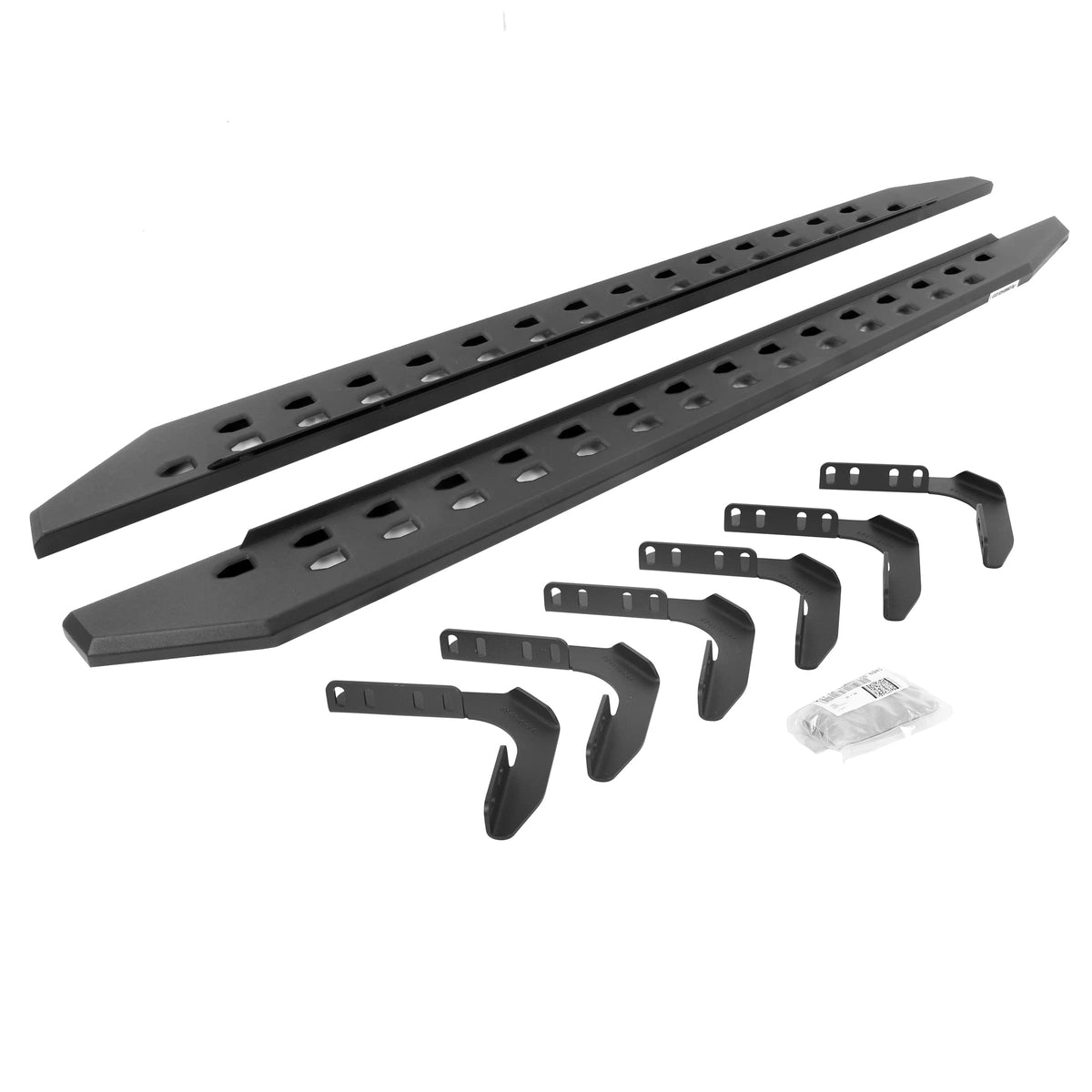 GO RHINO 69415087SPC Go Rhino RB20 Slim Running Boards & Brackets | Galvanized Steel, Textured Black | 69415087SPC | Fits 2004-2014 Ford F-150 Super Crew Pickup