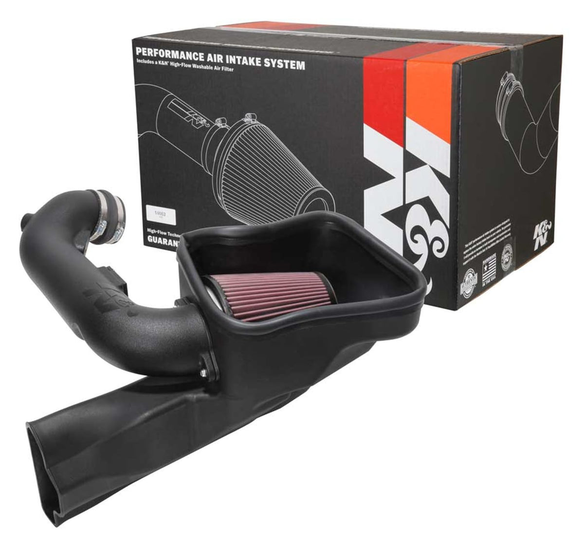 K&N FILTER 63-2605 K&N Cold Air Intake System: High-Flow Air-Filter, Increase Performance & Horsepower: Compatible with 2018-2021 FORD Mustang GT, 63-2605