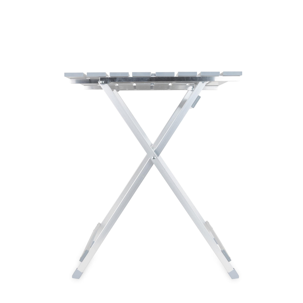 CAMCO 51891 Camco 19.5 by 20 by 24.25 Inch Large Durable Aluminum Fold Away Multi Use Outdoor Side Table for RVs, Campsites, Picnics, and Patios, Silver