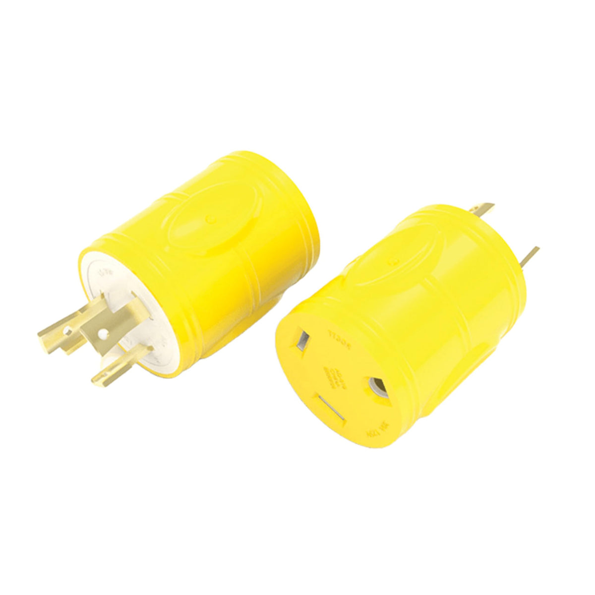 FURRION LLC F3030AD-RY Furrion - 30 Amp Male to 30 Amp Female Power Adapter Plug with 3 Prongs, Marine Grade Electrical Converter Plug (Yellow) - F3030AD-RY