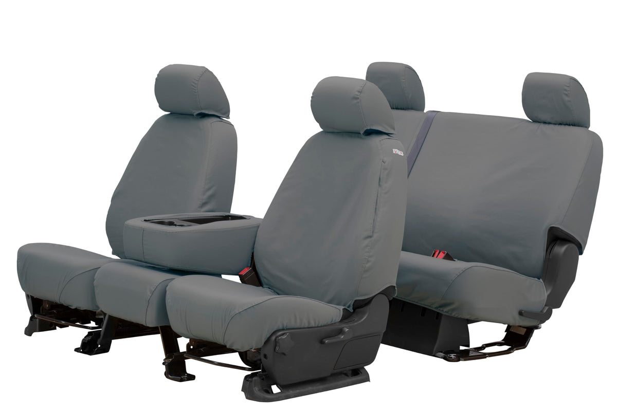 Covercraft SS2360PCGY Covercraft SS2360PCGY Custom-Fit Front Bucket SeatSaver Seat Covers - Polycotton Fabric, Grey