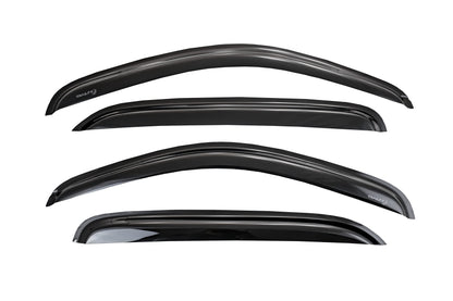 TRAILFX 4806H TrailFX Rainguard Fits Ram 1500 Crew Cab 2019-2024 Low Profile Tape-On Smoked Window Vents Set of 4 Acrylic TrailFX 4806H