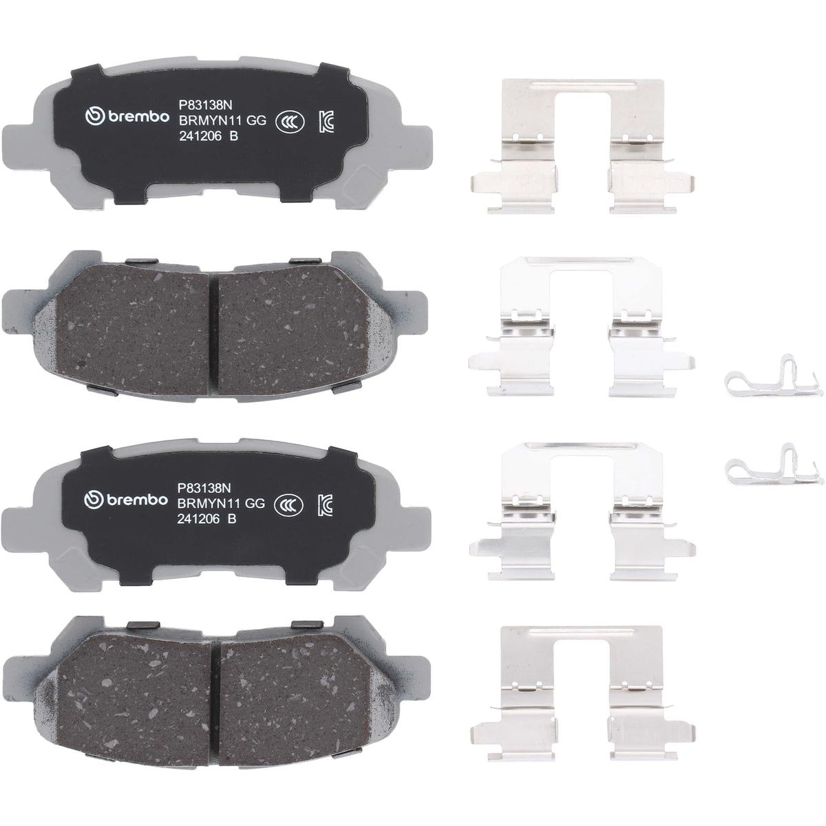 BREMBO P83138N Brembo P83138N Premium Ceramic Rear Disc Brake Pad Set TOYOTA/TOYOTA (GAC) OE# 0446648120