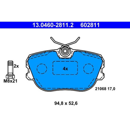ATE 602811 ATE EU439 Original Disc Brake Pad Set