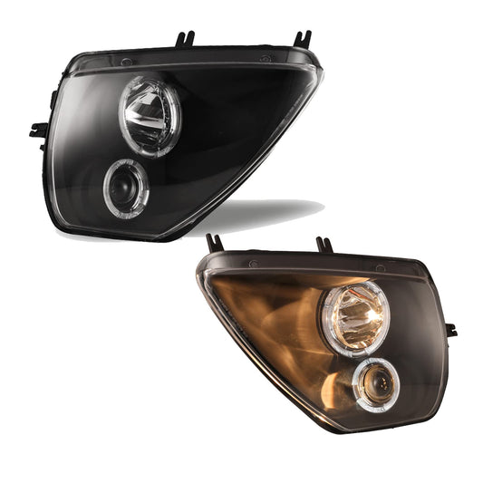 WINJET CTRNG0666-BS-SQ Winjet Compatible with [2000 2001 2002 2003 2004 2005 Mitsubishi Eclipse 3G] LED DRL Halo Projector Headlights