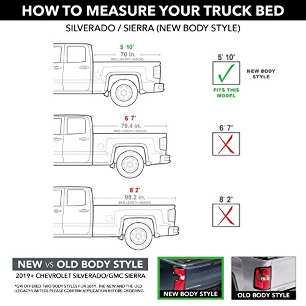 RealTruck UC1178L-G1W RealTruck UnderCover Elite LX One-Piece Truck Bed Tonneau Cover – UC1178L-G1W – Fits 2019 - 2021/2024 Chevy Silverado 1500 G1W(WA140X) - Abalone White (does not fit Carbon Bed) 5' 10" Bed (69.9")