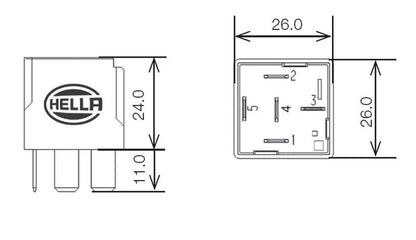 HELLA 007903001 Hella 007903001 Relay 24V 10/20A Spdt Res