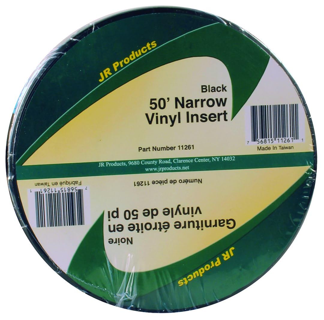 JR PRODUCTS 11261 JR Products 11261 Black 50 foot Narrow Vinyl Insert
