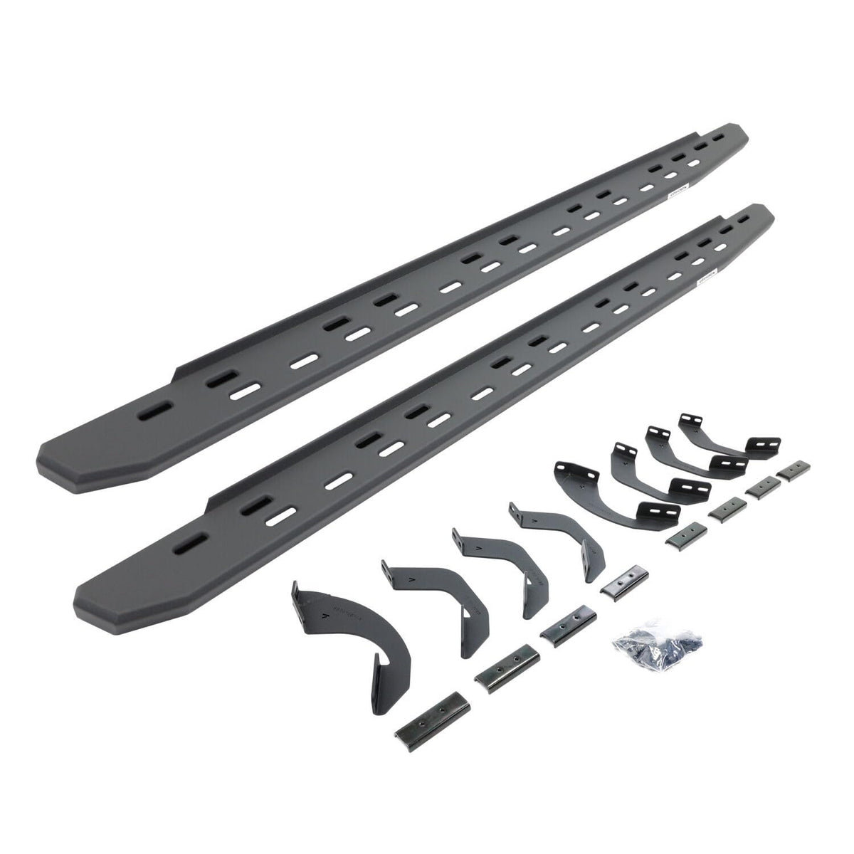 GO RHINO 69643580SPC Go Rhino RB30 Slim Running Boards & Brackets | Galvanized Steel, Textured Black | 69643580SPC | Fits 2022-2024 Toyota Tundra Double Cab Pickup