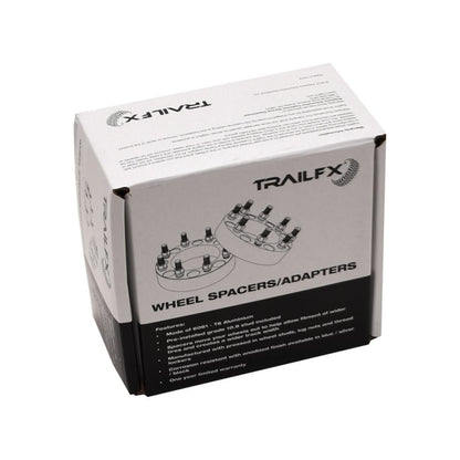 TRAILFX W653103HC Trailfx Wheel Spacer W653103HC, 6 x 5.31 Inch Bolt Pattern, 1.75 Inch Thickness, Wheel Stud Mount, 86.61 Millimeter Hub Size, Black, Aluminum, Set of 2, Fits 2015-2023 Ford F-150