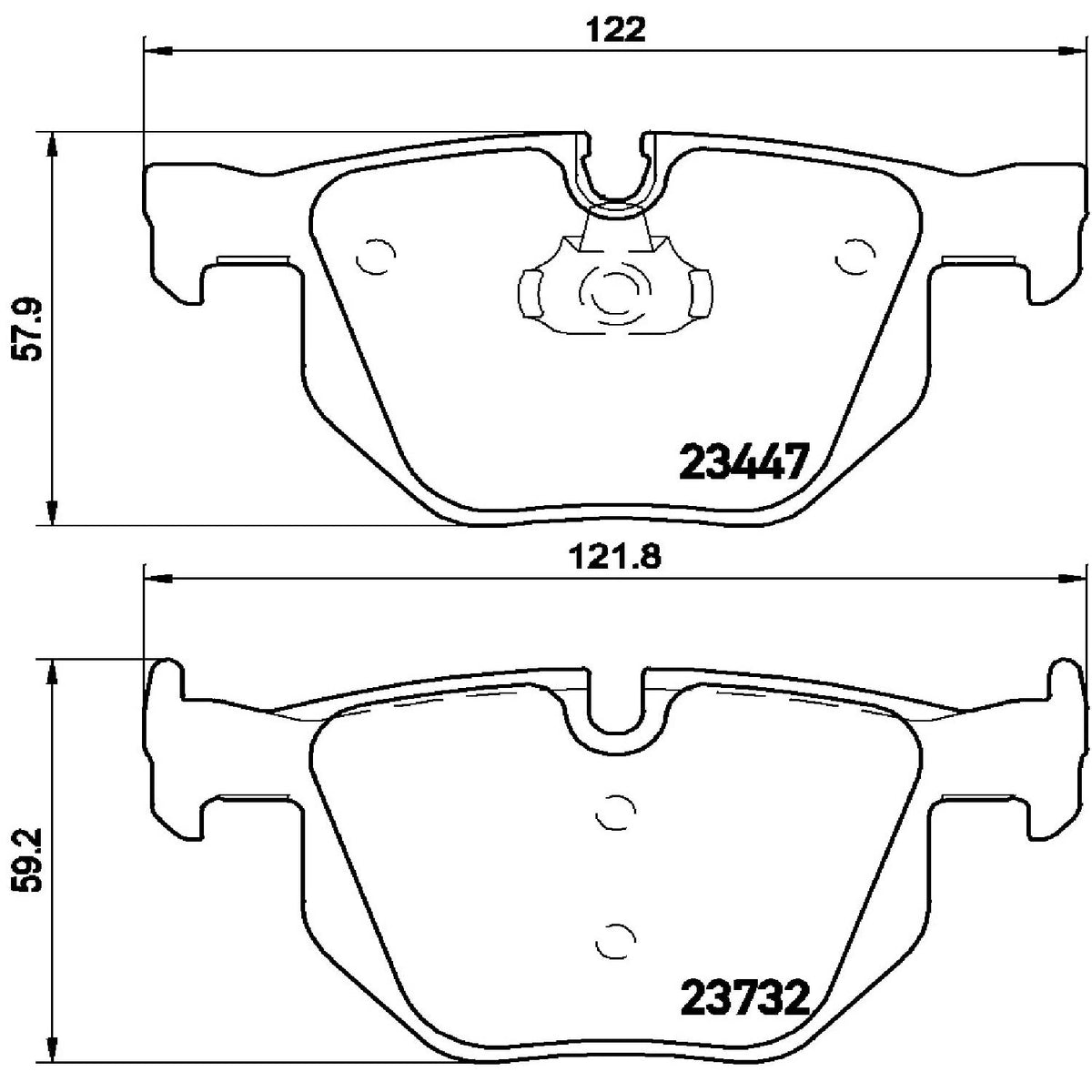 BREMBO P06056 Brembo P06056 Low-Met Rear Disc Brake Pad Set BMW OE# 34216776937