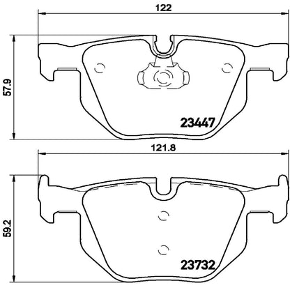 BREMBO P06056 Brembo P06056 Low-Met Rear Disc Brake Pad Set BMW OE# 34216776937