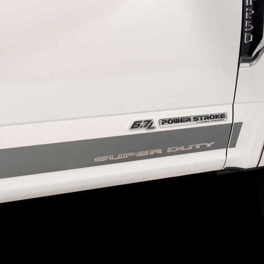 PUTCO 9751457FD Putco Stainless Steel "Super Duty" Logo Rocker Panels Kit Fits Ford SuperDuty F250/F350 2023-2025 SuperCab