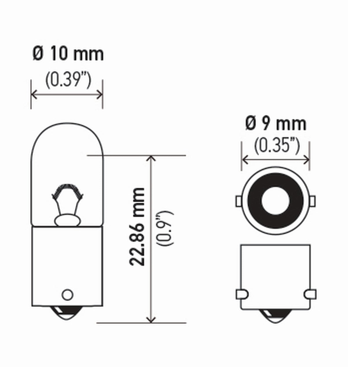 Hella 3893TB Bulb 3893 12V 4W Ba9S T2.75 (2), Multi