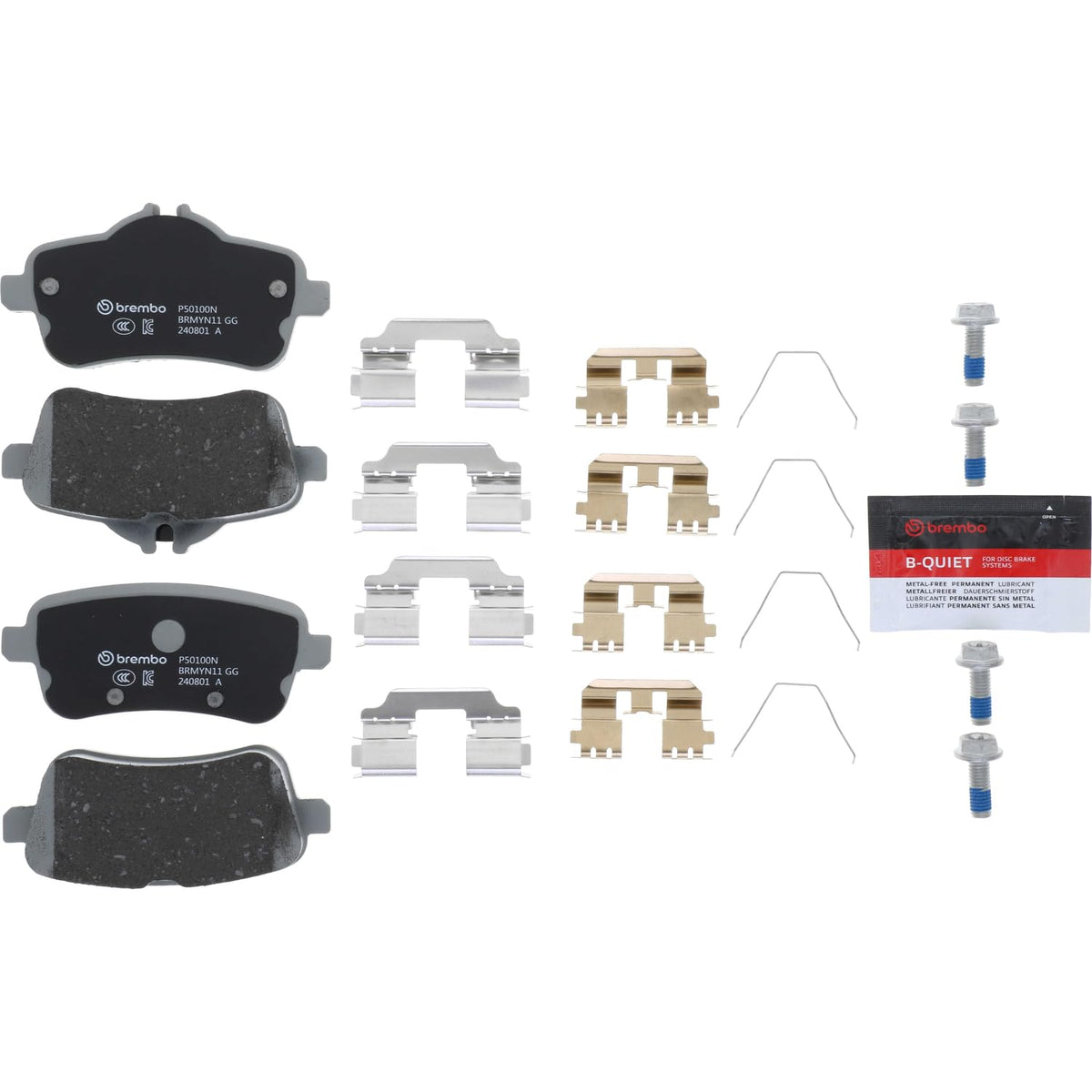 BREMBO P50100N Brembo P50100N Premium Ceramic Rear Disc Brake Pad Set MERCEDES-BENZ OE# A0074208220