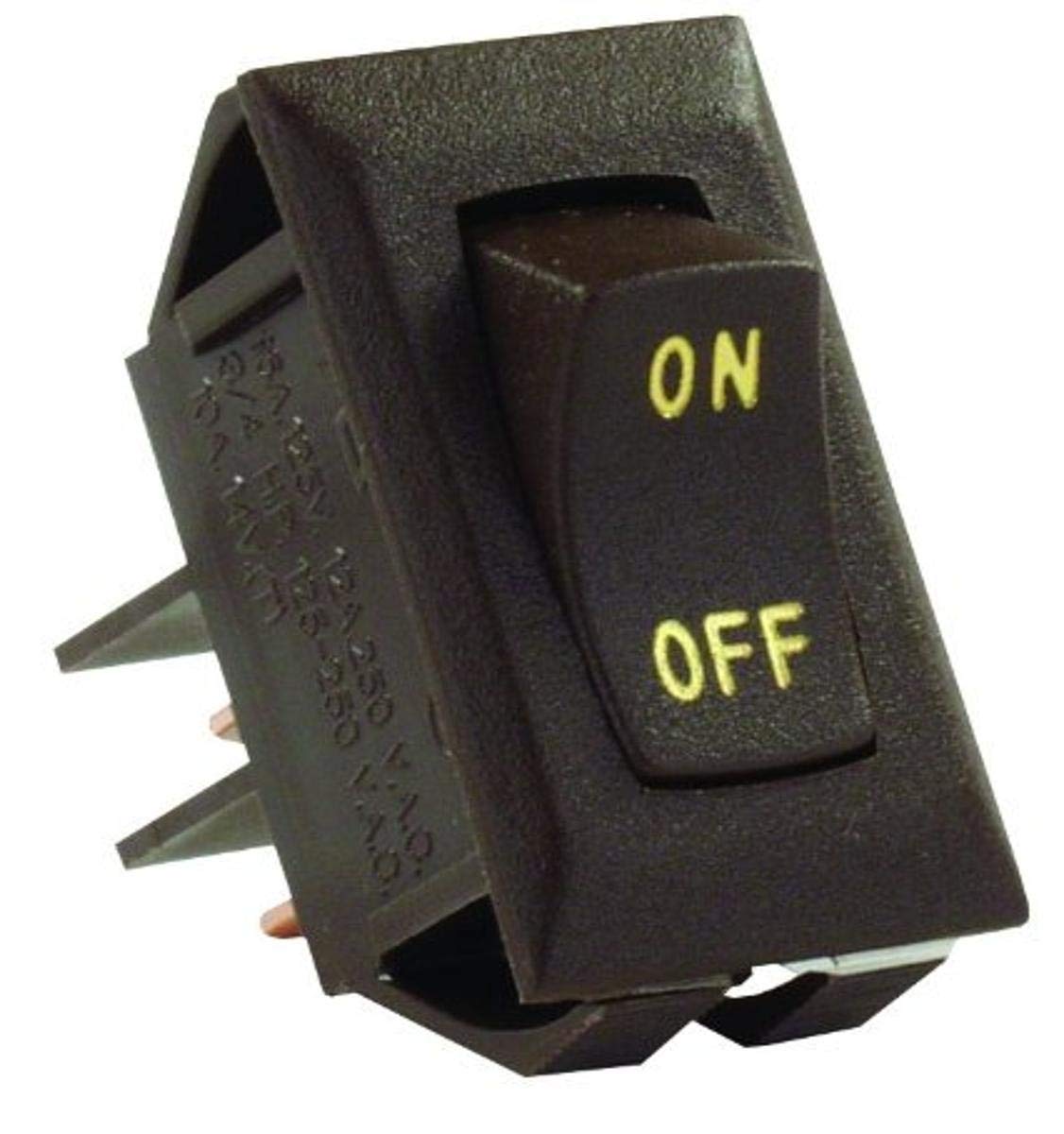 JR PRODUCTS 12605 JR Products 12605 Brown SPST Labeled On/Off Switch
