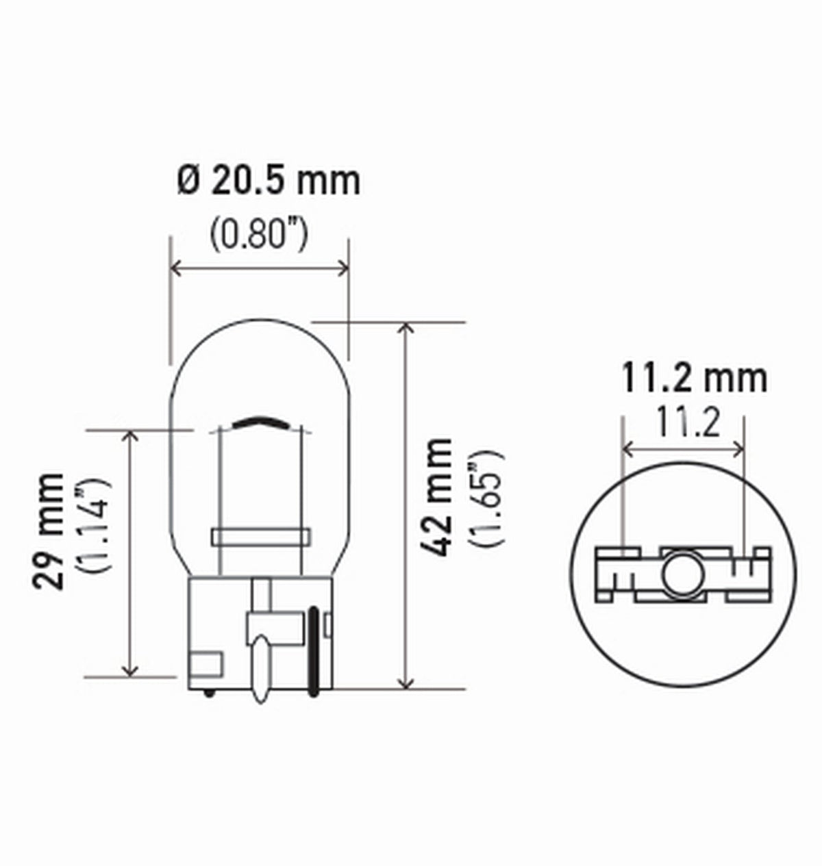 Hella 7440TB BULB 7440 12V 21W W3X16D T6.5 (2