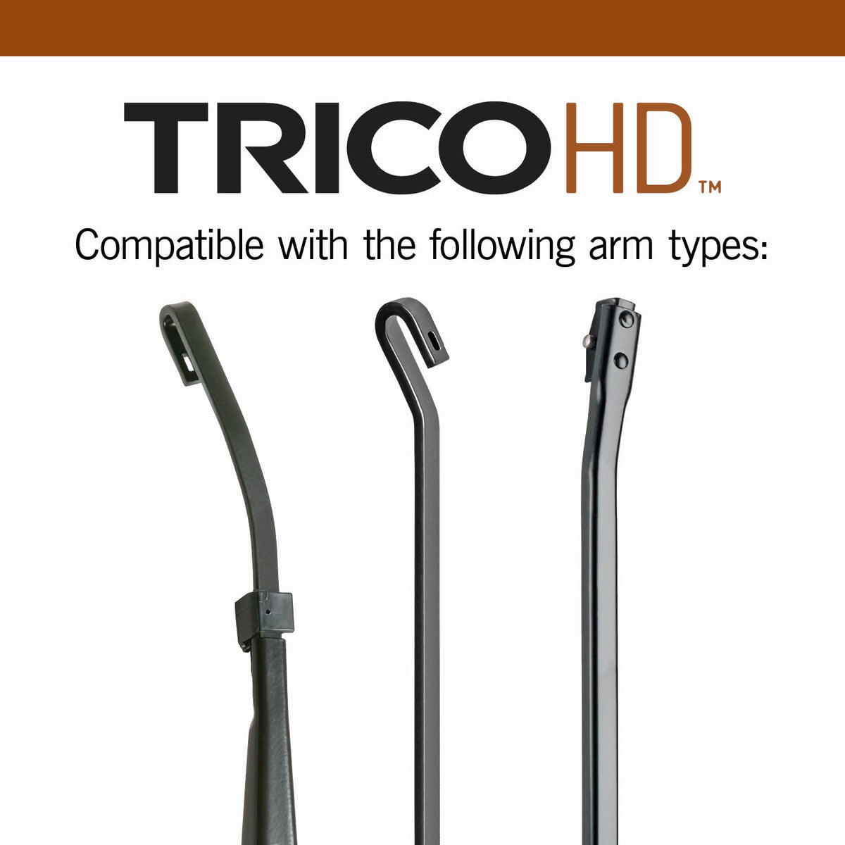 TRICO 67-241 TRICO 24 Inch 67 Series Heavy Duty Black Wide Saddle Wiper Blade for Curved Windshields, 1 Pack (67-241)