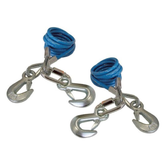 ROADMASTER 643-2 Roadmaster 643-2 Pair of Coiled Safety Double Hook Cables Compatible with Tow Bars & Towed Vehicles | 68" Long | 6,000 lb Capacity Per Pair | Provides Secure Safety Connection During Towing