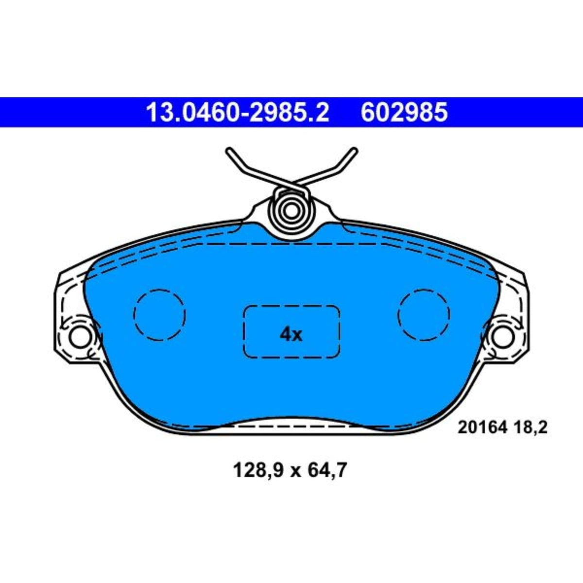 ATE 602985 ATE EU634 Original Disc Brake Pad Set