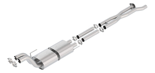 BORLA 60638 BORLA 60638 Performance Exhaust Merge X-Pipe With Mid-Section 2017-2020 Ford F-150 Raptor V6 & 2019-2020 F-150 Limited V6 Dual 2.75" Diameter Into Mufflers/Dual 3" Exiting Mufflers T-304 Stainless