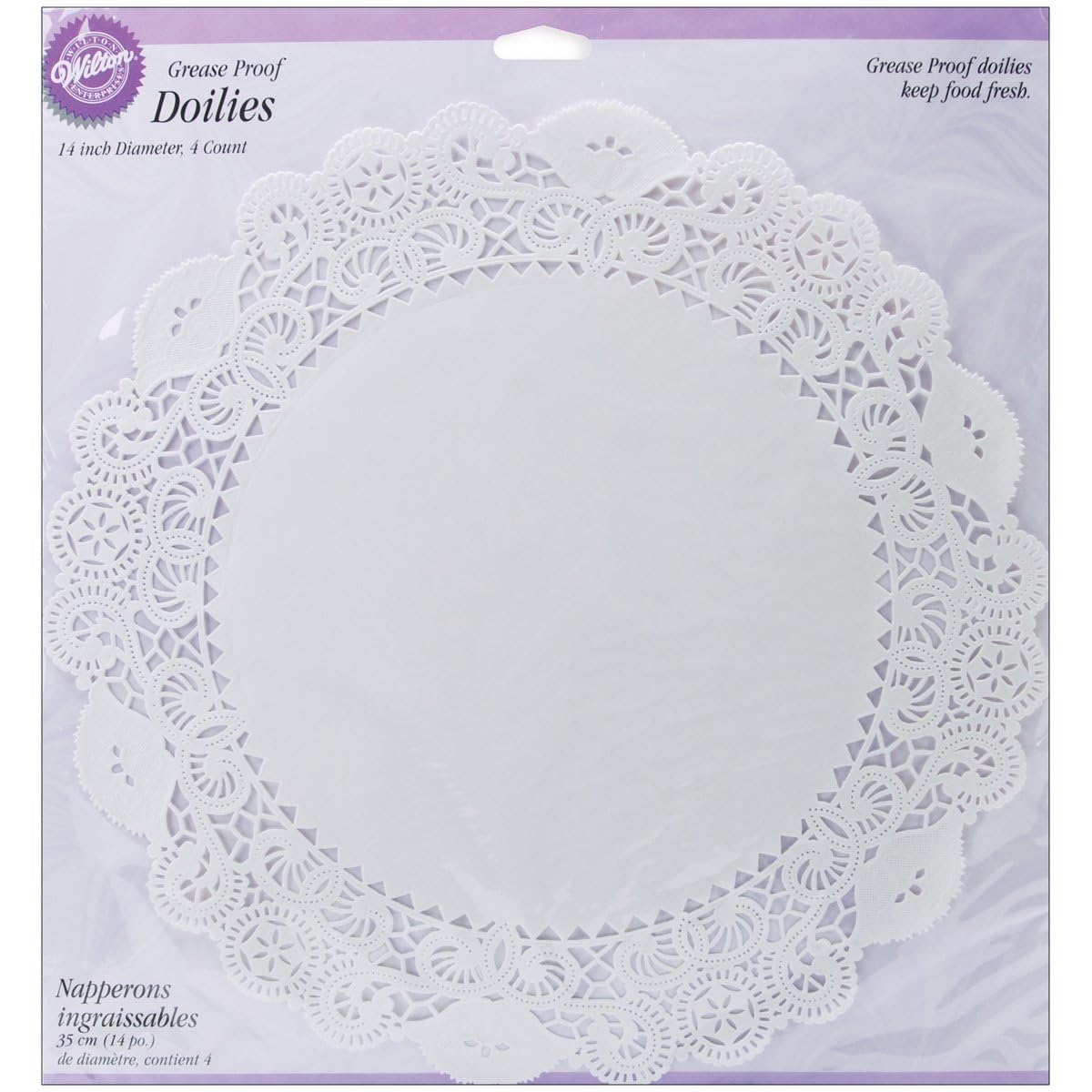 WALEX ASSURE32IP Brand New Greaseproof Doilies-14" White Circle 4/Pkg Brand New