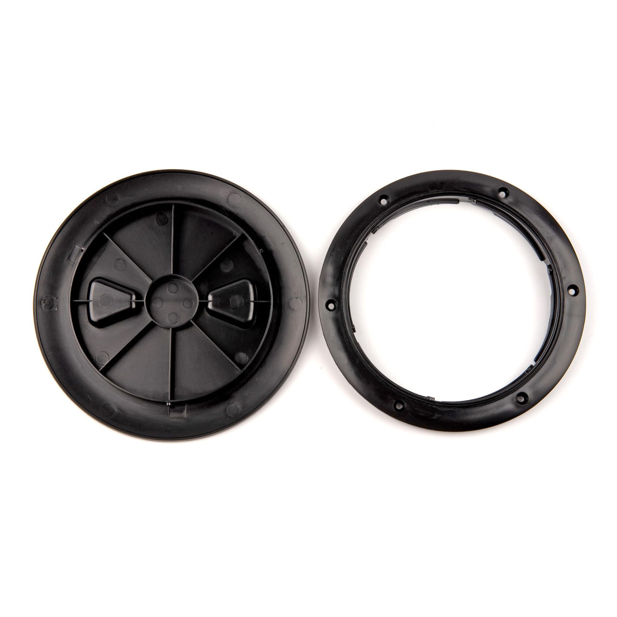 T-H MARINE DPSLP-4-1-DP T-H Marine Low Profile Twist-Out Deck Plate - 4 in Black - Quick Access Screw-Out Hatch Cover with Textured Lid - Watertight O-Ring Gasket - Hidden Fasteners - Smooth Overlap Frame