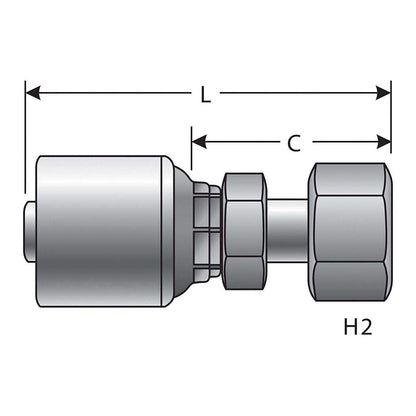 Gates G25720-0816 HYDRAULIC COUPLING-MEGACRIMP