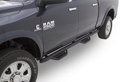 LUND 34641334 RealTruck Lund 34641334 Black Steel Terrain HX Step Nerf Bars for 2009-2015 Dodge Ram 1500 Quad Cab