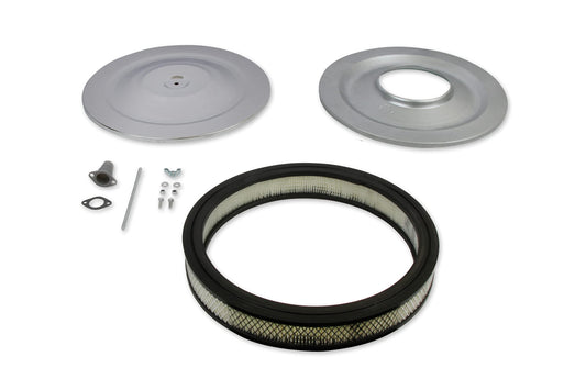 MR GASKET 1480 Mr. Gasket 1480 Air Cleaner - 14 Inch Diameter x 2-1/4 Inch Tall - Chrome